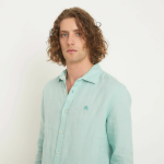 Camisa Hombre Manga larga Slim de Lino Cascais. - Image 3